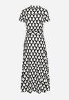 Rochie Neagră cu alb