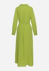 Zielona Rozpinana Sukienka Koszulowa z Regulowanymi Rękawami Grimoire