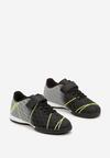 Czarno-Szare Płaskie Buty Sportowe Sneakersy Halówki na Rzep Nelliya