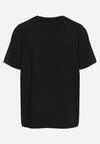 Czarny Bawełniany T-shirt z Nadrukiem Zwierzęcym Kaslla