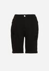 Czarne Szorty Jeansowe z Wysokim Stanem z Efektem Push-Up Namsene