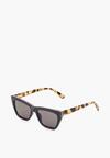 Granatowe Okulary Przeciwsłoneczne Typu Kocie Oko z Filtrem UV Cranalea