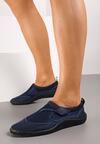 Granatowe Płaskie Buty Sportowe Sneakersy do Wody Rivassi