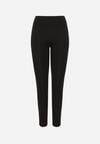 Czarne Legginsy z Wysokim Stanem Parefia