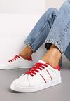 Sneakers Alb cu roșu