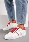 Sneakers Alb cu roșu
