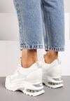 Sneakers Alb cu argintiu