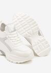 Sneakers Alb cu argintiu