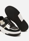 Czarne Sneakersy z Brokatowym Serduszkiem Asitalla