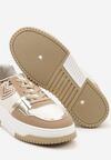 Ciemnobeżowe Sneakersy z Brokatowym Serduszkiem Asitalla