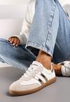 Sneakers Alb cu auriu