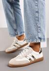 Sneakers Alb cu auriu