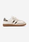 Sneakers Alb cu auriu