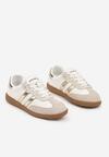 Sneakers Alb cu auriu
