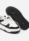 Czarne Płaskie Klasyczne Sneakersy Sznurowane Mlitha