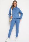 Niebieska Bluza Basic z Kapturem Kasseia