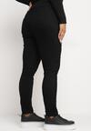 Czarne Jeansy Skinny z Kieszeniami i Wysokim Stanem Nevennia