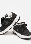 Czarne Płaskie Sznurowane Sneakersy z Napisami Friefra