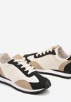 Czarne Płaskie Sneakersy z Geometrycznym Wzorem Navshara