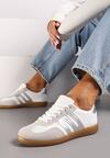 Sneakers Alb cu argintiu