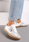 Sneakers Alb cu argintiu