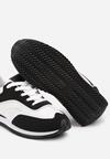 Czarne Płaskie Sneakersy z Geometrycznym Zdobieniem Mericca