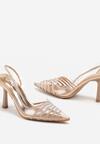 Pantofi stiletto Culoarea șampaniei