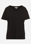 Czarny T-shirt Bawełniany o Klasycznym Fasonie Iridessae