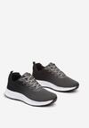 Szaro-Czarne Sznurowane Buty Sportowe na Grubej Podeszwie z Efektem Ombre Nolilena