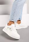 Białe Sneakersy z Naszywkami w Kształcie Serduszek Iritia