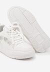 Białe Sneakersy z Naszywkami w Kształcie Serduszek Iritia