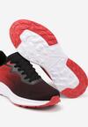 Czarno-Czerwone Buty Sportowe Sneakersy Sznurowane z Efektem Ombre Cidia