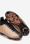 Złoto-Czarne Buty Sportowe Korki z Piankowego Materiału Veristhra