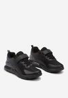 Czarno-Szare Płaskie Buty Sportowe Sneakersy z Transparentną Wstawką Bianele