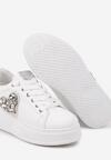 Sneakers Alb cu argintiu