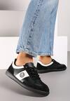 Sneakers Negru cu alb