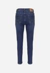 Granatowe Klasyczne Jeansy o Kroju Skinny Regular Waist Nailen