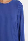 Niebieska Prążkowana Bluzka Longsleeve Gigiora