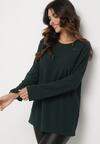 Ciemnozielona Prążkowana Bluzka Longsleeve Gigiora