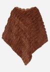 Brązowe Ponczo Ozdobione Tłoczeniem Dairis