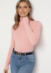 Różowy Golf Sweter z Wiskozą i Kaszmirem Zailaya