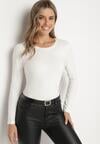 Biała Bawełniana Bluzka Longsleeve Tailene