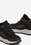 Czarne Botki Typu Sneakersy na Grubej Podeszwie Isalore