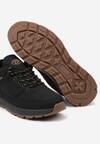 Czarne Buty Sportowe w Trekkingowym Stylu na Grubej Podeszwie Vilobria