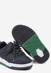 Granatowe Płaskie Buty Sportowe Sneakersy ze Sznurowaniem i Perforacją Avarille