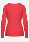 Czerwony Sweter Ozdobiony Metalowymi Napami Corettina