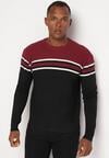 Pulover Negru cu bordo