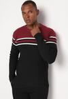 Pulover Negru cu bordo