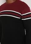 Pulover Negru cu bordo