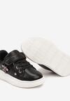 Czarne Sznurowane Buty Sportowe Sneakersy na Rzep Ozdobione Cyrkoniami Patilena